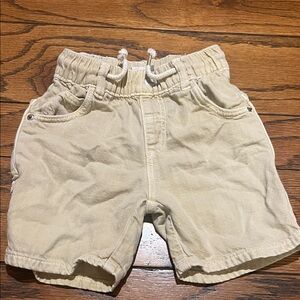Zara khaki denim shorts